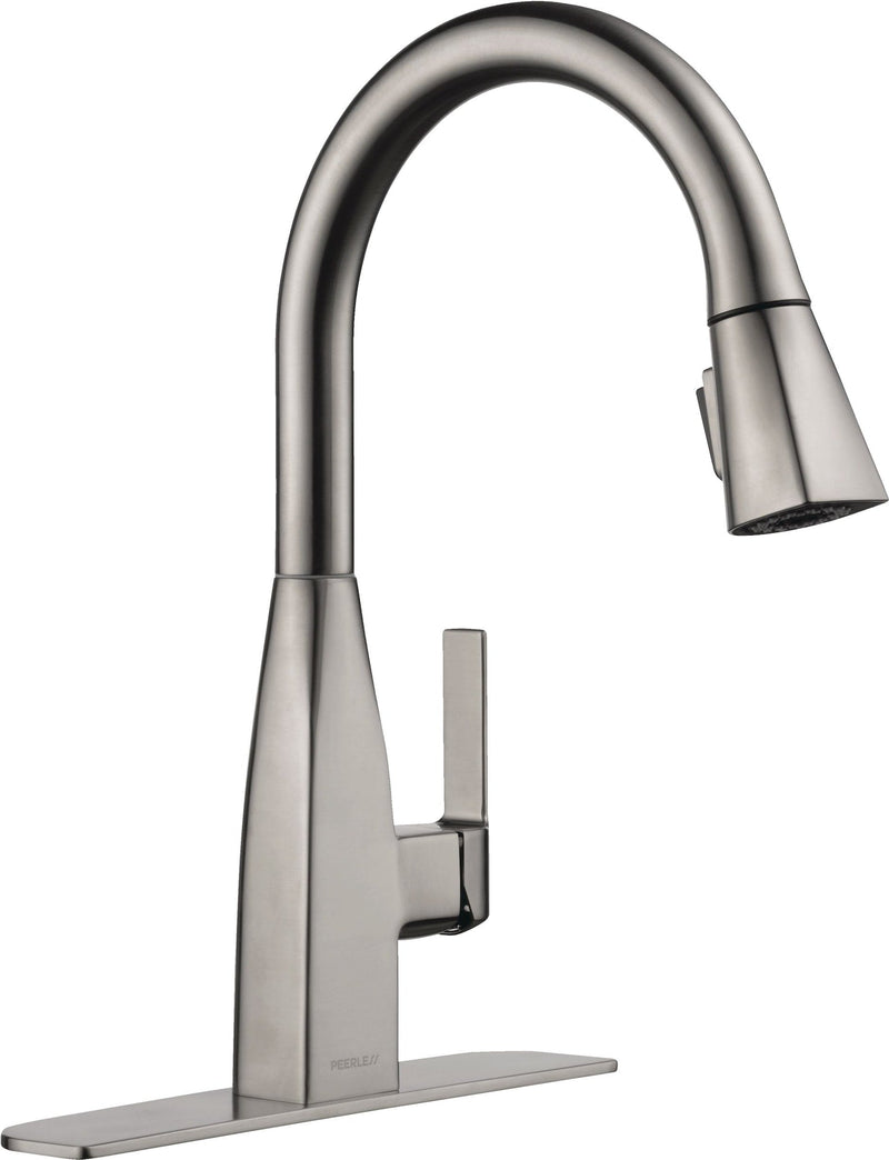 Peerless Xander Single Handle High Arc Pull-Down Kitchen Faucet, Stainless Steel A0