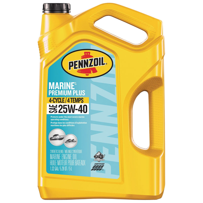 Pennzoil Marine Premium Plus 25W-40 4-Cycle Engine Oil, 5-L O6