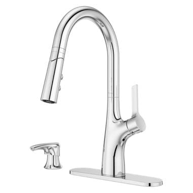 Pfister Ceylon Pull-Down Kitchen Faucet, Polished Chrome A3