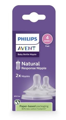 Philips Avent Response Nipple Flow 4 for 3M+, 2-pk F4
