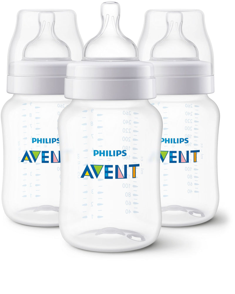 Philips Avent SCY103/03 Anti-Colic Baby Bottle, 9-oz, 3-pk E9