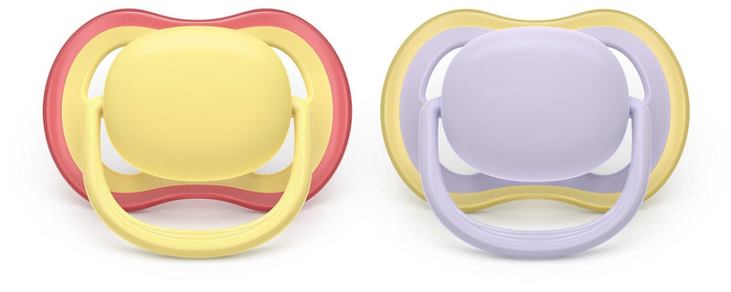 Philips Avent Ultra Air Powder Yellow Pacifier for 0-6M, 2-pk J9
