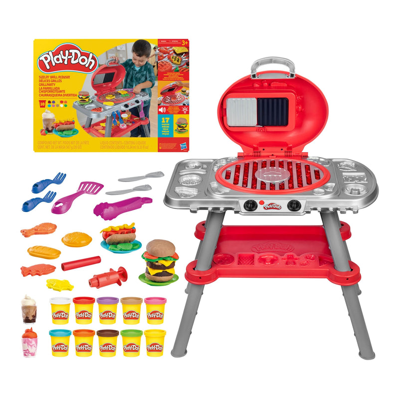 Play-Doh Barbecue Grill Set with Lights and Sounds, 17-pc R9
