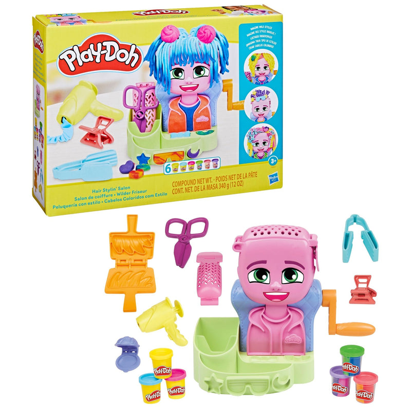 Play-Doh Hair Stylin' Dual Colour Salon Playset, Ages 3+ Y9