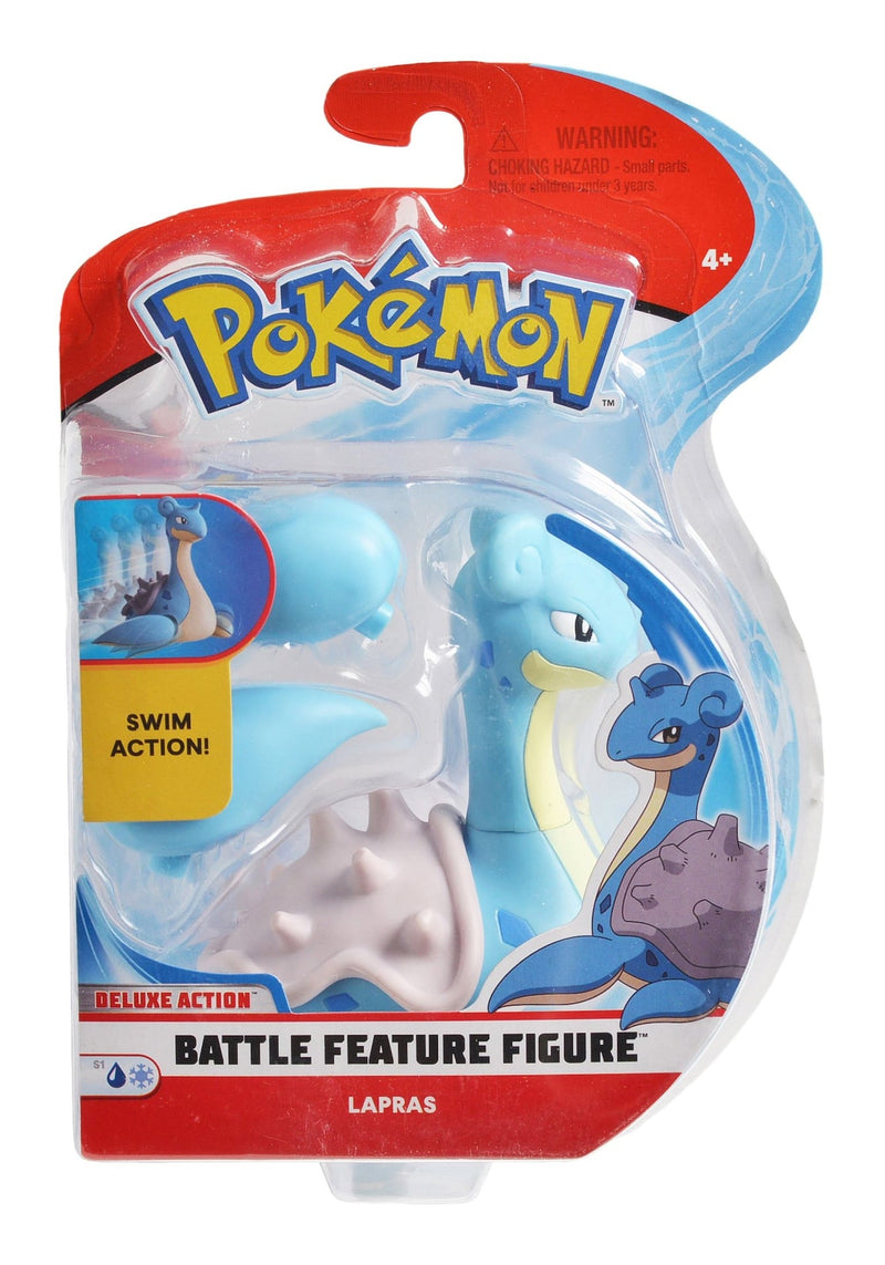 Pokémon Battle Feature Figure Toy Set, Assorted (Ash & Pikachu/Bewear/Decidueye/Lapras), Ages 4+ H0