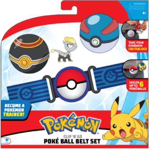 Pokémon Clip 'N' Go Poké Ball Belt Set With 2-Inch Action Figure & Balls, Assorted, Age 4+ K1