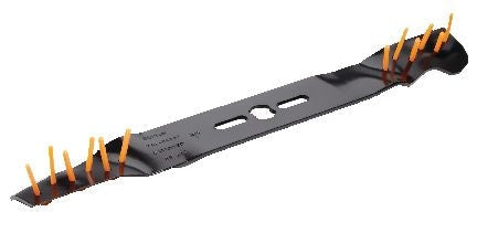 Power Rake Universal 6-in-1 Replacement Lawn Mower Blade, 21-in/22-in, Removable Tines G9