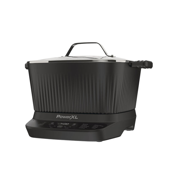 PowerXL StirMax Digital Programmable Slow/Multi-Cooker with 9 Cooking Pre-Sets, Black V3