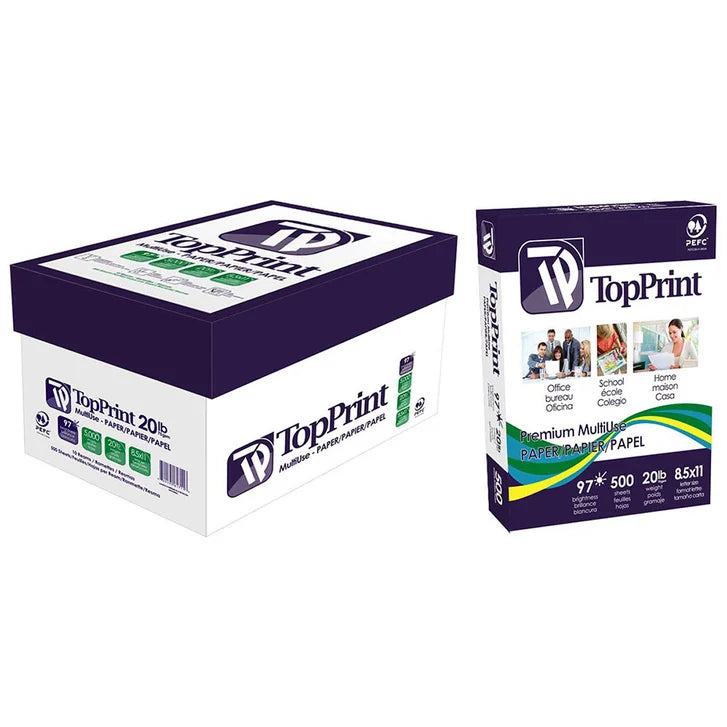 Premium Multi-use Top Print Paper, Letter, 8.5 in. x 11 in., 97 Bright, 20 lb. M9