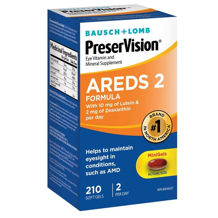 PreserVision Eye Vitamin and Mineral Supplement AREDS2, 210 Softgels E3