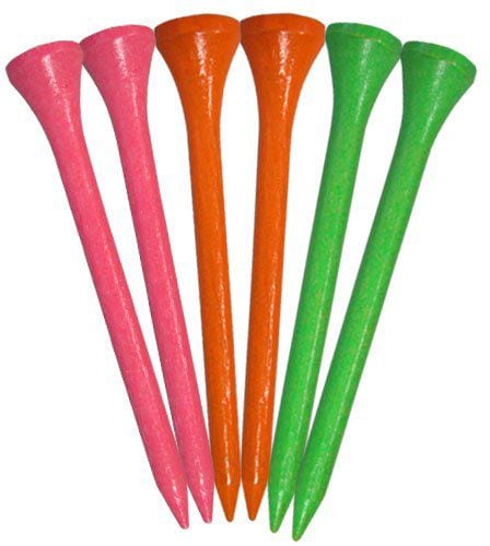 Pride Biodegradable Hardwood Golf Tee, 2-3/4-in, 50-pk, Citrus Assorted Colours V4