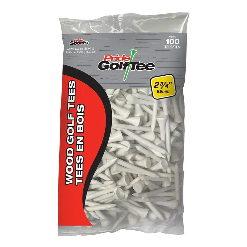 Pride Biodegradable Hardwood Golf Tee, 2-3/4-in, 50-pk, White A1