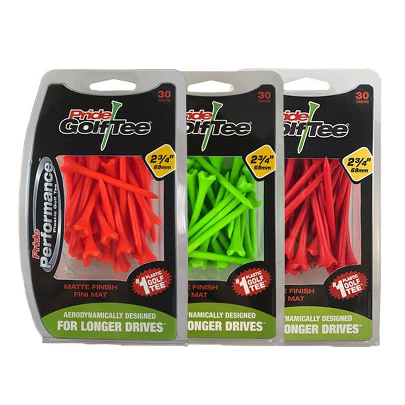 Pride Performance Plastic Golf Tee, 3-1/4-in, 30-pk, Citrus Matte Assorted Colours H4