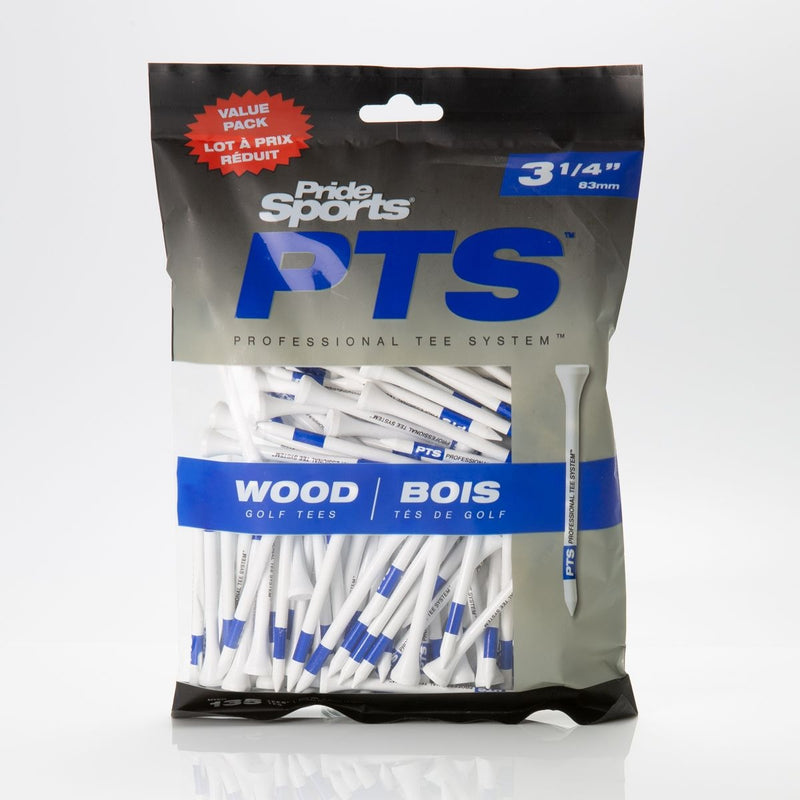 Pride Professional Biodegradable Hardwood Golf Tee, 3-1/4-in, 75-pk, White T6