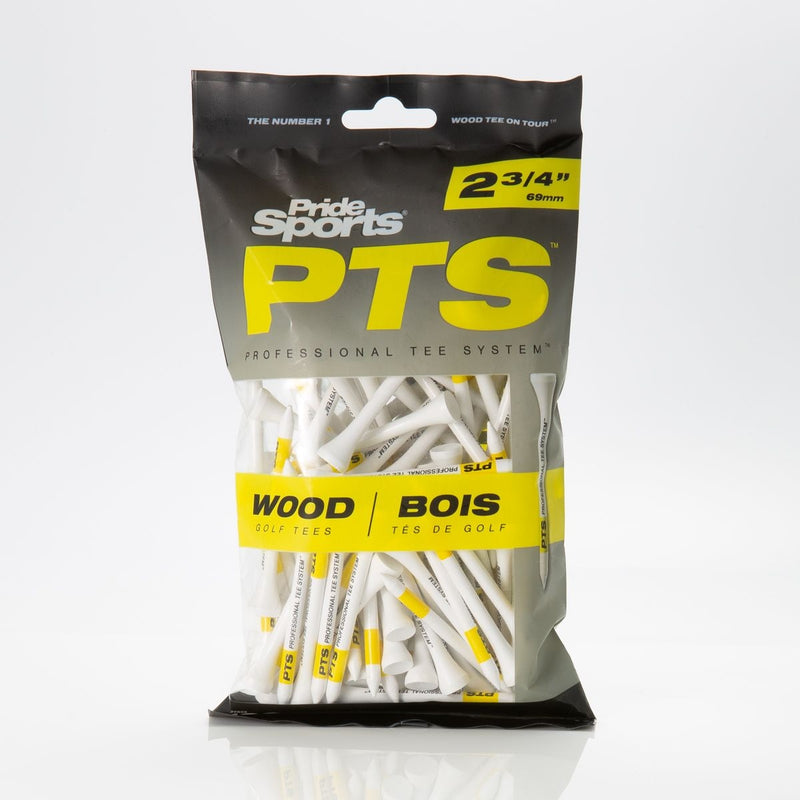 Pride Professional Biodegradable Hardwood Golf Tees, 2-3/4-in, 100-pk, White F1