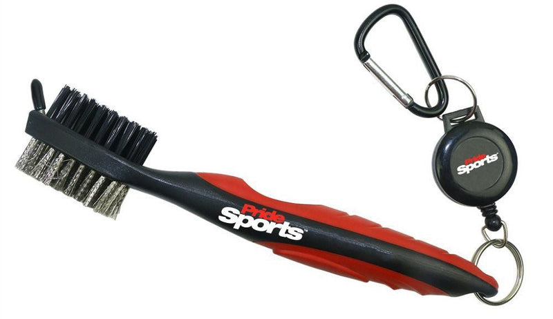 PrideSports Deluxe Golf Club Cleaning Brush with Retractable Cord J5