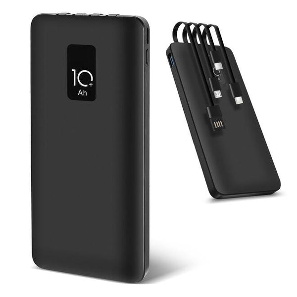 4 in 1 Fast Charging Power Bank with Built-in Cables, 10000mAh - PrimeCables U0