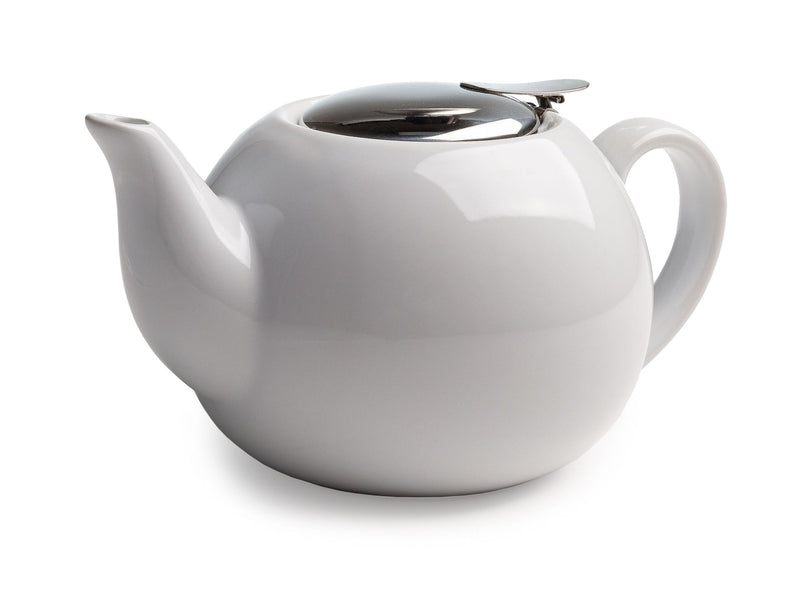 Primula Ceramic Teapot with Stainless Steel Infuser, 0.71-L, White Z9