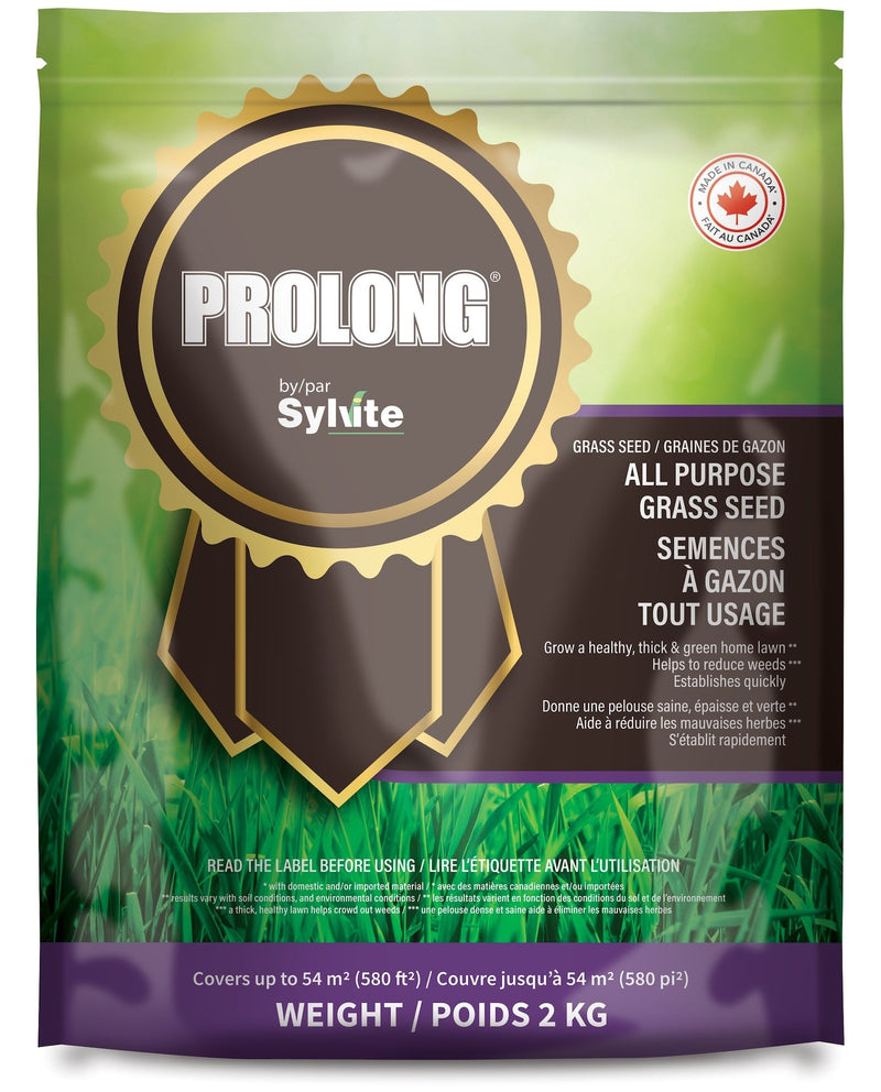 Prolong All Purpose Grass Seed, Covers 580 sq. ft., 2-kg X3