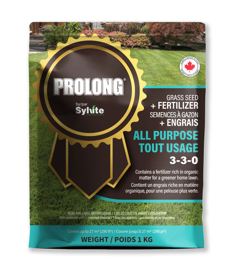 PROLONG All Purpose Grass Seed with Fertilizer, 3-3-0, 1kg Y0