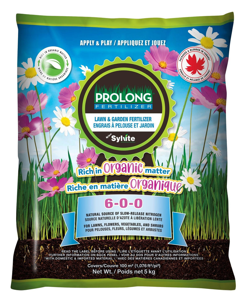PROLONG Slow Release Nitrogen Lawn & Garden Organic Fertilizer, 6-0-0, 5kg Q2