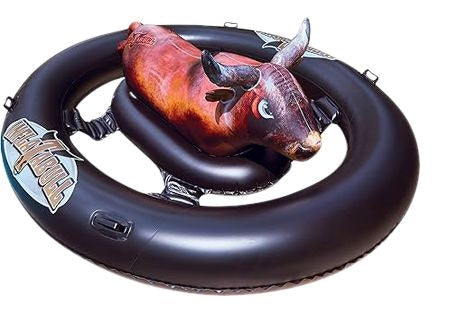 Promar Inflatabull Inflatable Bull Ride-On Lake/Pool Float Toy, Brown B8