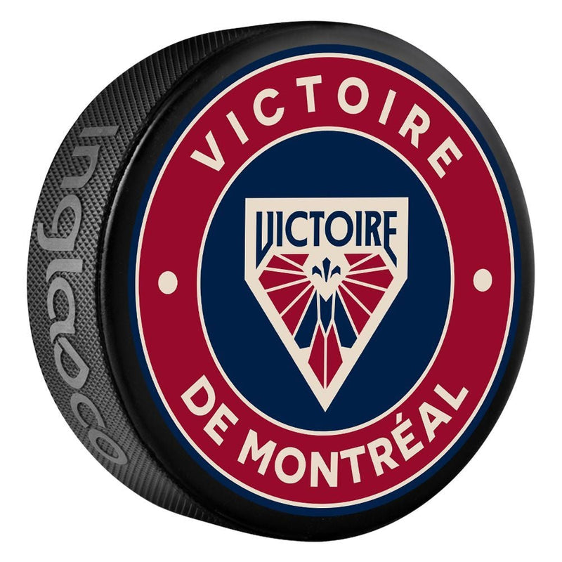 PWHL Montreal Victoire Classic Souvenir Hockey Puck, 6-oz Y2