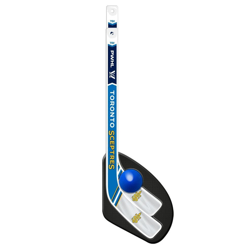 PWHL Toronto Sceptres 1-on-1 Mini Hockey Sticks with Ball Set, 3-pc B5