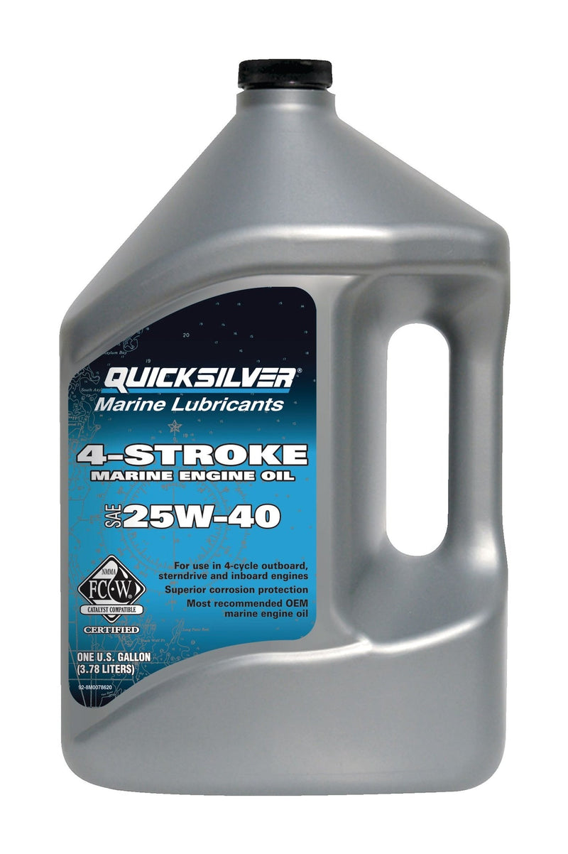 Quicksilver 4-Stroke Marine Engine Oil 25W40, 3.78-L G5