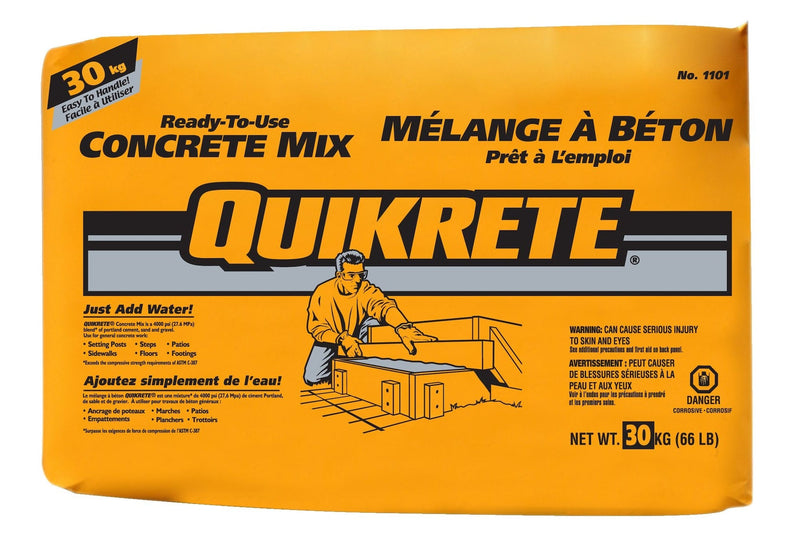 Quikrete Ready-To-Use Pre-Mixed Multi-Purpose Concrete Mix, Just Add Water, 30-kg P6