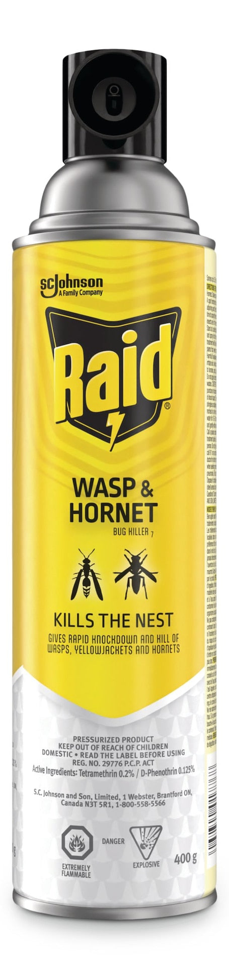 Raid Hornet & Wasp Spray, Aerosol Spray, 400 g O9