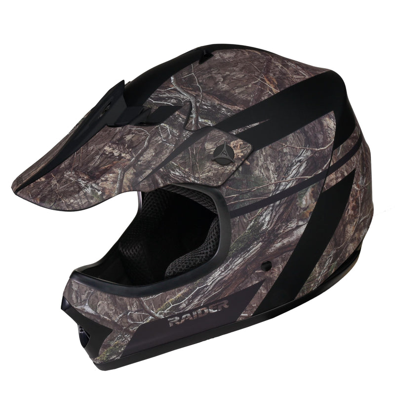 Raider Ambush V2 Off-Road Helmet, Youth, Mossy Oak, Assorted Sizes A1