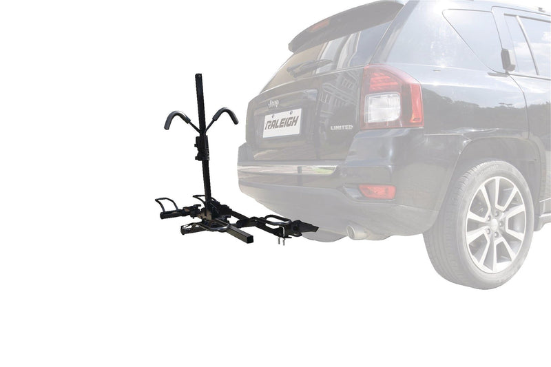 Raleigh 2-Bike Hitch Platform Rack with Anti-Wobble Hitch Pin, Folding Design I0