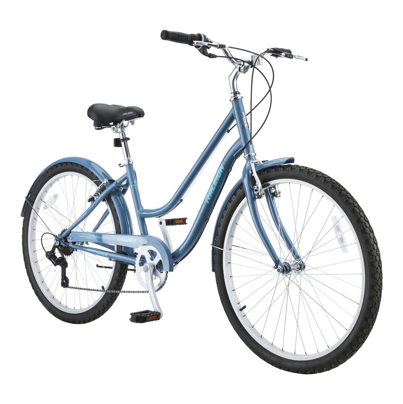 Raleigh Bluff Comfort Bike, Alloy V-brakes, 26-in, Blue X5