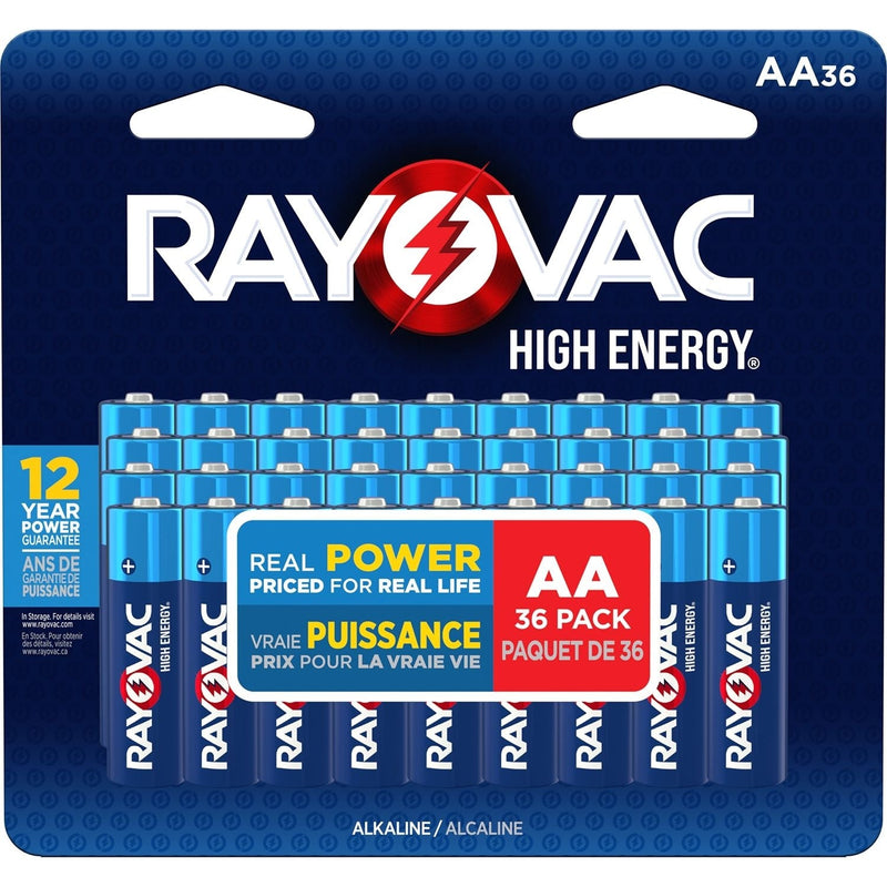 Rayovac HIGH ENERGY AA Alkaline Batteries, Long Lasting, All Purpose, 36-Pk I9