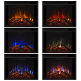 Real Flame Eliot Grand Entertainment VividFlame Media Indoor Electric Fireplace TV Stand, 1500W, Includes Remote Control & Firebox, White