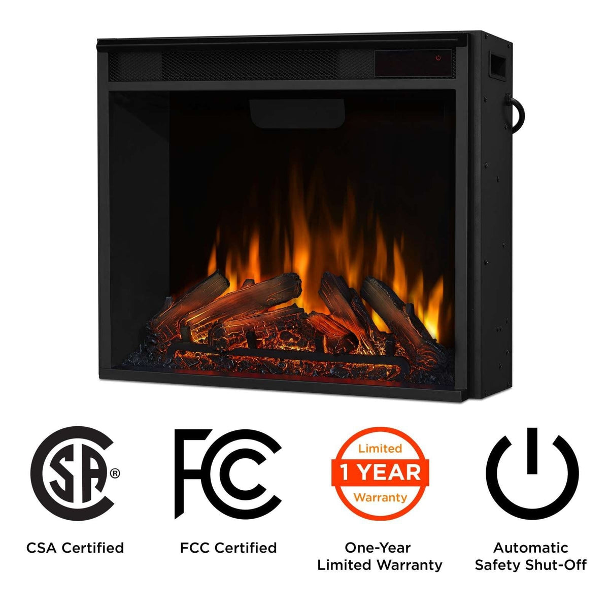 Real Flame Valmont Media Indoor Electric Fireplace TV Stand, 74-in, 1500W, Includes Remote Control & Firebox, Chestnut Oak