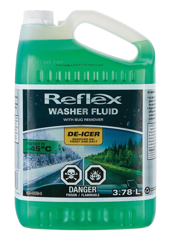 Reflex All Season Windshield Washer Fluid with Bug Remover & De-icer, -45°C, 3.78-L Z9