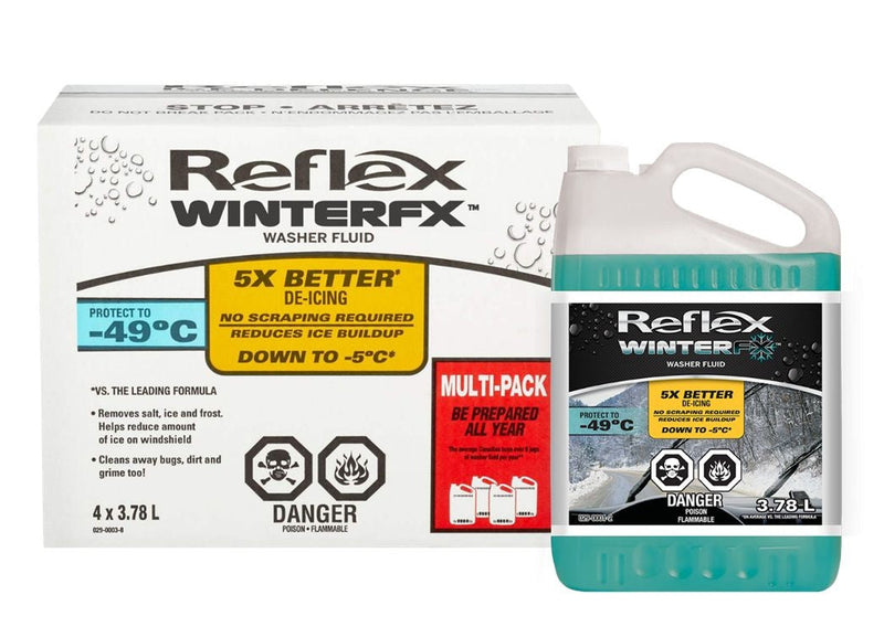 Reflex WinterFx Windshield Winter Washer Fluid, -49°C, 3.78L, 4-pk F7