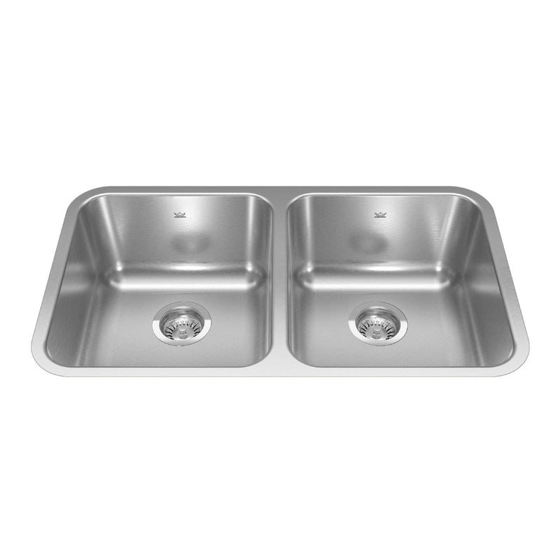Reginox FB Double Stainless Steel Sink, 30.88x17.75-in L7