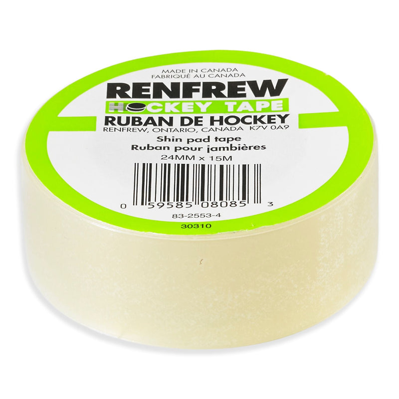 Renfrew Shin Pad Hockey Tape, Clear, 24-mm x 15-m H9
