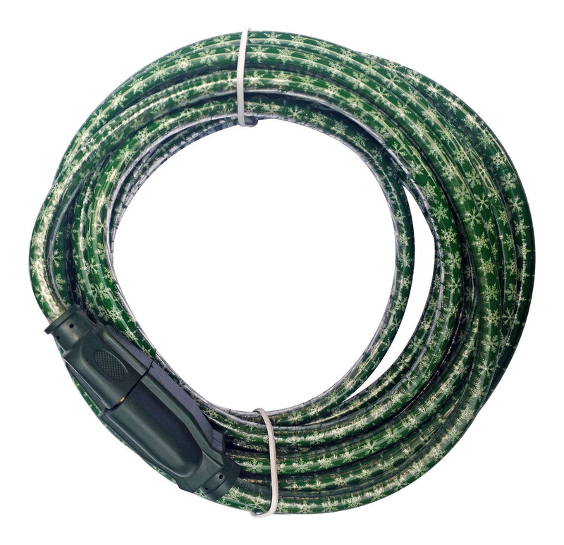 RiteCord 1-Outlet Green Extension Cord with Snowflake, 7.5-m X3