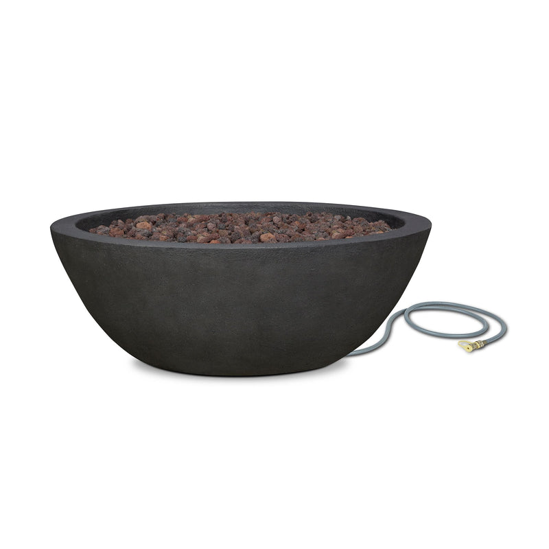 Riverside Round Concrete Gas Fire Pit in Shale, 36-in V7