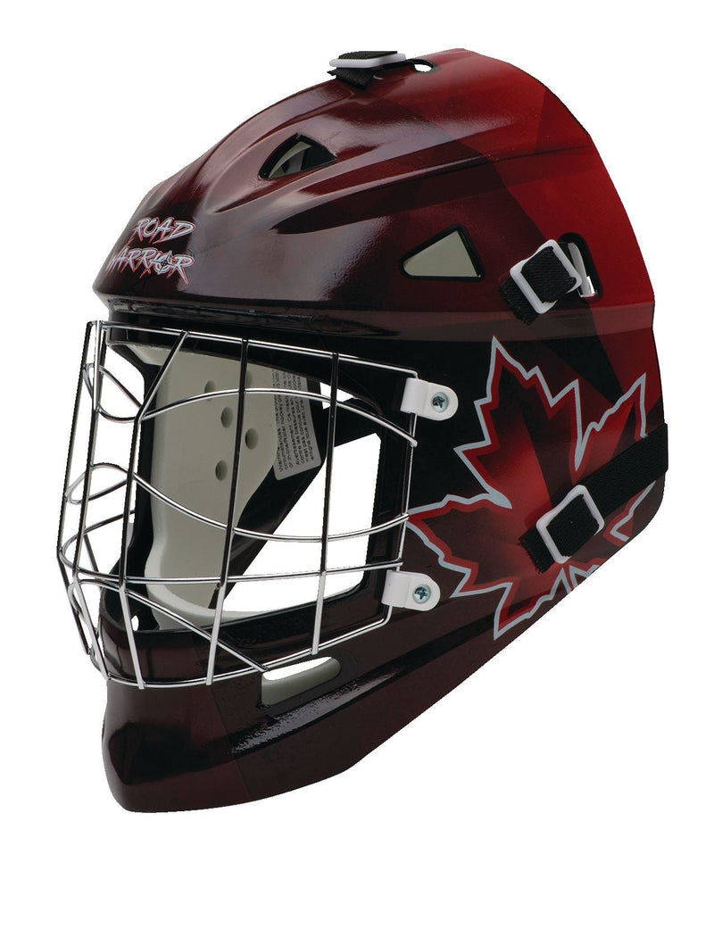 Road Warrior Canada Street Hockey Goalie Helmet Mask with Cage, Youth Q4