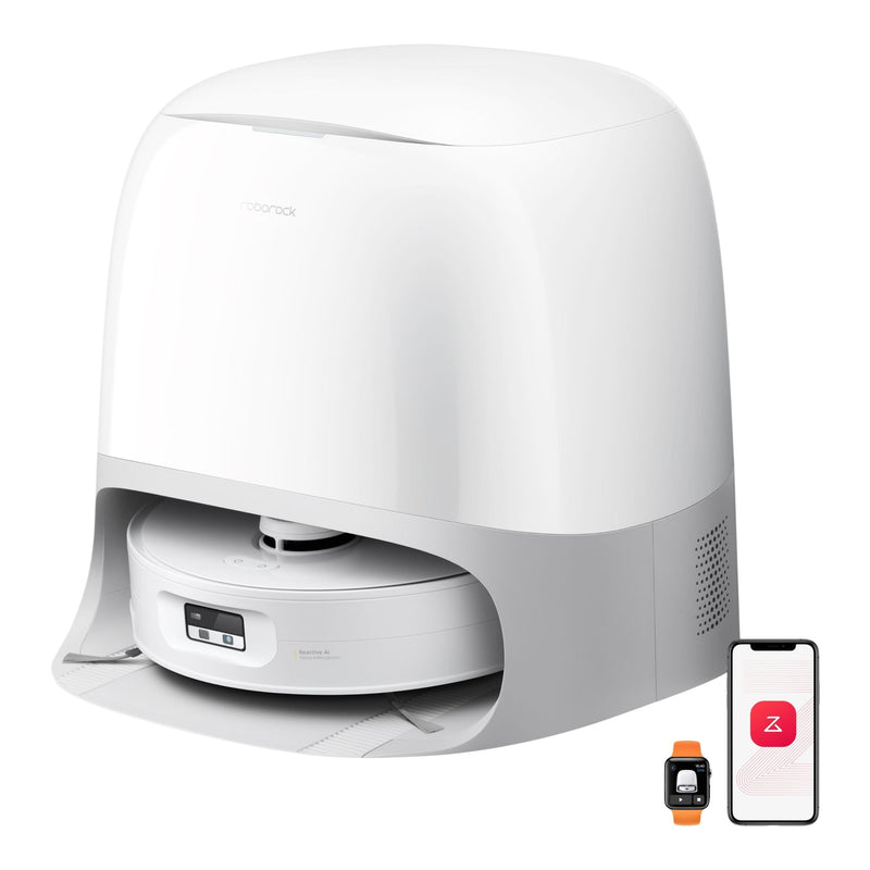 Roborock Qrevo Curv 2 Flow Robot Vacuum & Mop featuring 20,000 Pa suction, a 220 RPM roller mop, and advanced LiDAR navigation. I5