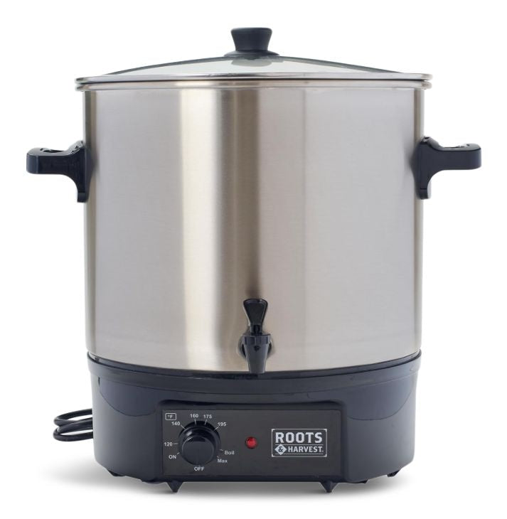 Roots & Harvest Electric Bath Canner with Glass Lid & Stainless Steel Canning Rack F1