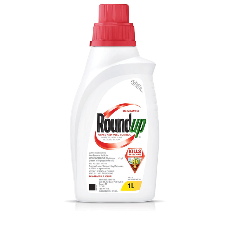RoundUp Non-Selective Herbicide Grass & Weed Control Killer Concentrate, 1-L D3
