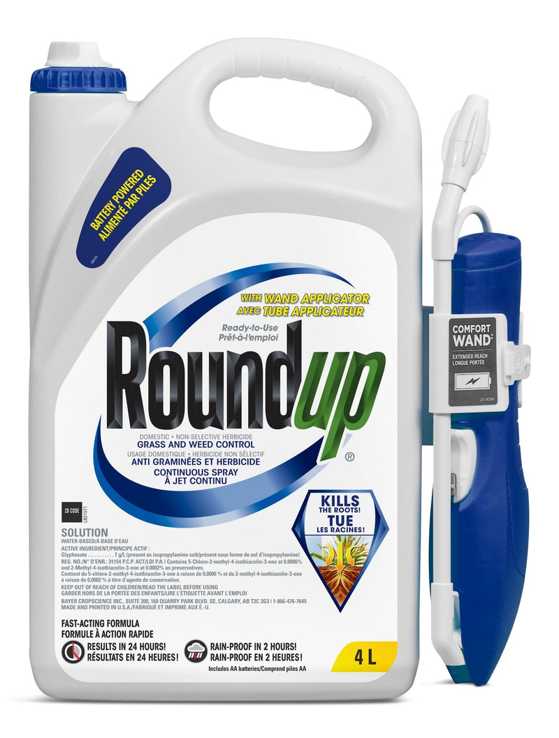 Roundup Weed Killer with Battery-Powered Wand, 4-L I4