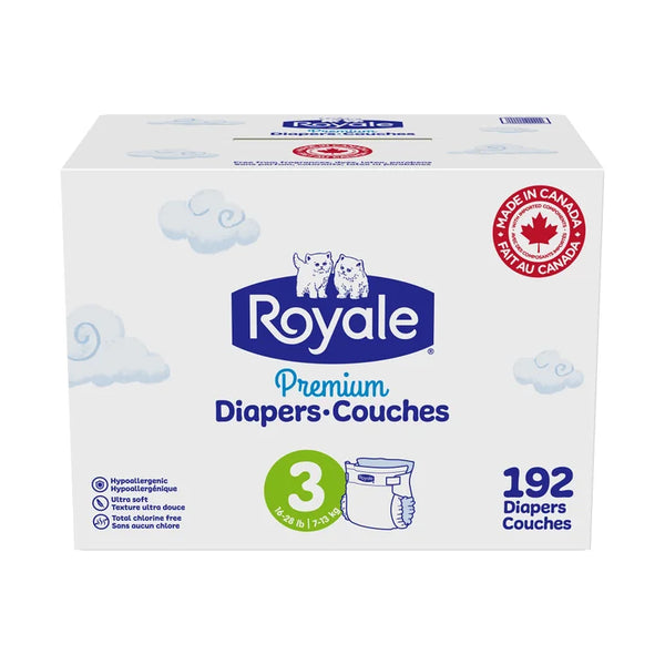 Royale Premium Baby Diapers, Sizes 3 - 6 F0