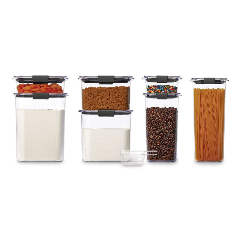 Rubbermaid Brilliance Pantry Food Storage Container Set with 2 Scoops, 7-pc A4